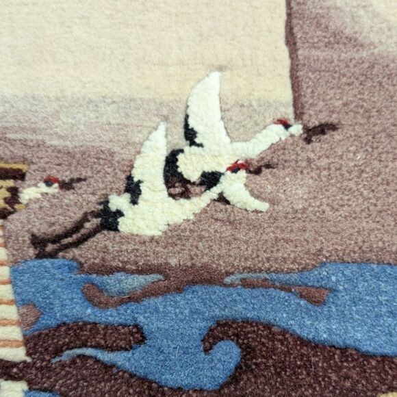 Tibetan Potala Palace Rug w/ Fringe Tapestry Wall Hanging Decor - Picture 7 of 7